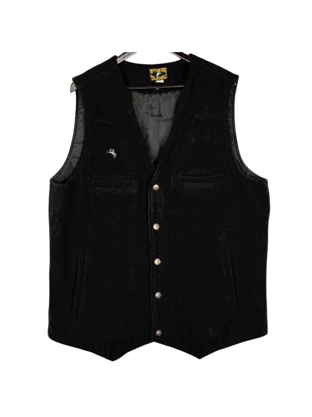 Wyoming Traders Mens Western Wool Vest XL Tall Button Down Cowboy Ranch Wear